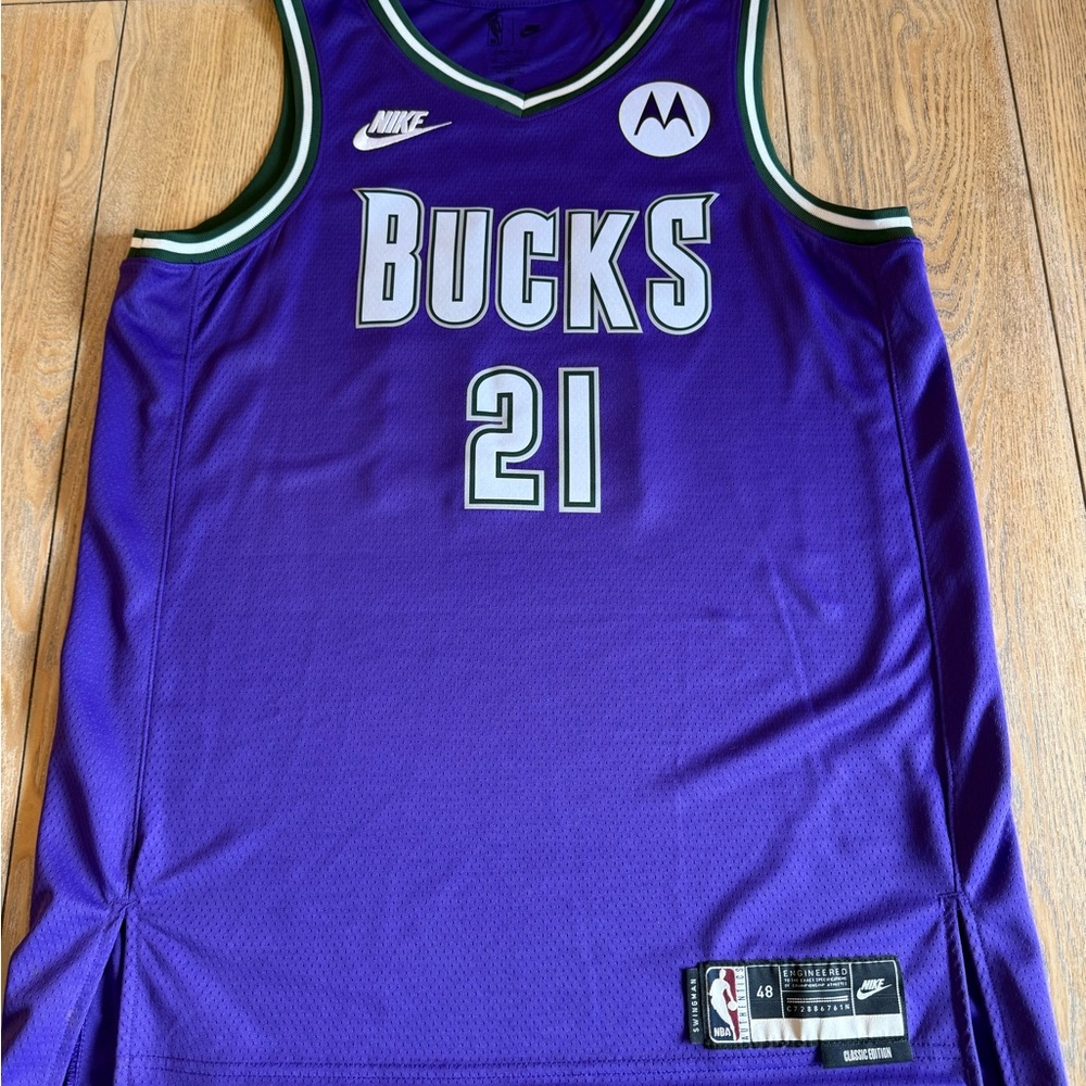 Nike Bucks Purple Basketball Jersey
